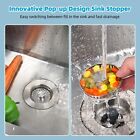 Stainless Steel 3 In 1 Kitchen Sink Drain Strainer Trainer Stopper Drain Basket