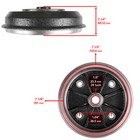 Front Brake Drum Hub W  Bearing Bolts For Kawasaki 41038-1227