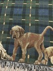 Vintage Dog Throw Blanket Labrador Labs Puppy Plaid Dog Lover Grandpacore 68x50 