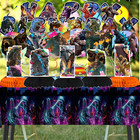 Monster Party Supplies Birthday Decoration Balloon Tableware Banner Table Cover