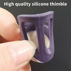 5pcs Silicone Finger Thimbles Sewing Needle Protectors Anti-slip Craft Diy Tools