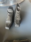 Vintage Victorian Black Leather Children   s Lace-up Shoes For Everyday Wear