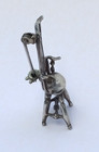Vintage Meow Sterling Silver 3d Windsor Chair Brooch Pin 925 Signed 4g