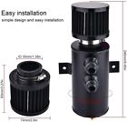 Universal Oil Catch Can Kit Reservoir Baffled Tank With Breather Filter Aluminum