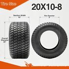 Set 2 20x10-8 Lawn Mower Tires 20x10x8 4pr Heavy Duty Tubeless Replacement Tyres