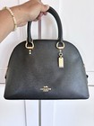 Authentic Nwt Coach Katy Satchel Black Crossgrain Leather Purse Tote Bag 2553