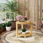 Bamboo 2-tier Corner Shower Seat W Shelf   Soap Dish Non-slip Feet Bath Stool