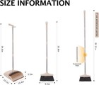 Xxflower Broom And Dustpan Set With Long Handle  Light Weight Medium  Beige 
