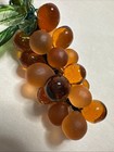 Amber Glass Grapes  0 5     Leaves Decorative Cluster 4  Long Gianni Wire Stem