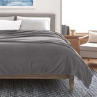 Vellux Queen Fleece Blanket - 90x90   Lightweight  Super Soft  Gray