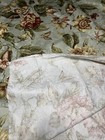 Waverly Screen Print Sage Green Laurel Springs Fabric Flowers Butterfly 56x128