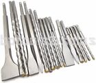 17 Pc Sds Plus Rotary Hammer Bits Drill Bit   Chisel Groove Concrete 