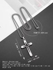 Cross Inside A Cross Pendant Necklace 925 Silver Plated Over Stainless Steel