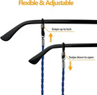 6 Pack Braided Leather Eyeglasses Holder Straps Around The Neck Glasses Cords