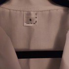 White Unisex Medical Lab Coat Size S Button Front Long Sleeve 39  Cotton Blend