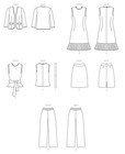 Butterick Sewing Pattern 6795 10760 Jacket Dress Top Skirt Pants Size 16-24