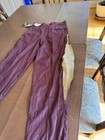 Vintage 80 s Parachute Pants Maroon Zipper Cotler Nylon New Wave Mens 30 X Long