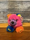Puffkins Cosmo Plush Color Block Bear Rainbow Colors 5    New W   Tags 1994 Bin 3