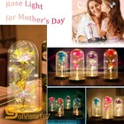 Enchanted Forever Rose Flower In Glass Dome Led Light Mother s Day Gift For Her