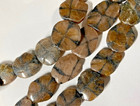 Andalusite Chiastolite Cross Stone Round Oval Beads 20mm To 24mm 8 