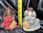 Vintage Miniature Victorian Peg Dolls Gibson Girl Wood Cloth Doll Lot