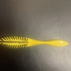 Vintage Yellow Stance  Hairbrush 3 Rows Black Bristles 6  Hair Brush