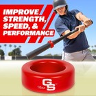 Gosports Baseball And Softball Bat Weight - 16 Oz Donut - 16 Oz  Red