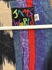 Vintage 90   s Jam s World Size S Patchwork Vest Colorful Hawaiian Art To Wear
