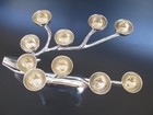 Large Silver Plate Pottery Barn Reindeer Candelabra 10 Points Stands 20  Tall R4