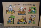 Vintage Fisher-price 1970s Wooden Peg Puzzle Lot Of 4 Nursery Rhymes colors dogs