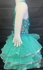 Weissman Showtime Girl s Ballet Dance Costume Teal And Silver Size Xsc Ages 4 5