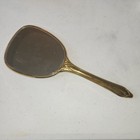 Vintage Beautiful Hand Vanity Mirror Art Deco Gold Tone Dresser Mirror