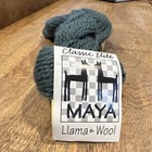 15 Skeins teal Green Classic Elite Maya Llama Wool Yarn Skein Lot Worsted Weight