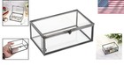 Vintage Glass Keepsake Box - Decorative Jewelry Display Case