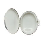 925 Sterling Silver Vintage Germany Ceramic Oval Pill   Snuff Box