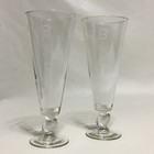 Football Sculptured Stem 16oz Pilsner   Beer Glasses By Libbey  set Of 2 