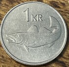 Beautiful 1981 Iceland 1 Kr  na  1 Kr  Fish Reverse Copper-nickel Coin