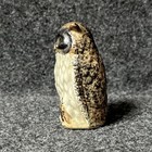 Ceramic Stoneware Horned Owl Bird Figurine Small Vintage   Read