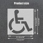 Handicap Parking Stencil 36x36 Reusable Flexible Silicone Ada Symbol