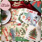45 Pack Christmas Decoupage Napkins Vintage Holiday Craft Paper