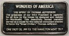 75-p Monticello Wonders Of America Hamilton Mint 999 Fine Silver Bar
