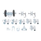 Heavy-duty Sliding Gate Hardware Kit Double Wheel 600 Lb Silver