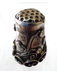 Vtg Antique Sterling Silver 925 Thimble Ornamented Fancy Raised Silver Design 1 