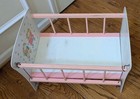 Cabbage Patch Kids Crib Cradle Rare Vintage 1980s Great Condition Pink