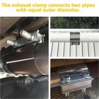 Auto Exhaust Pipe Muffler Butt Joint Band Clamp Sleeve Coupler Stainless 2  2pcs