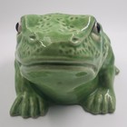 Vintage Mid Century Arnart Japan Large Green Frog Planter Ceramic Pot Vase Mcm
