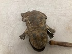 Vintage Jumping Steel Frog Toy Hopping Old