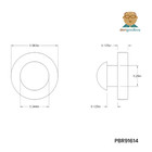Fits 1 4  Hole - 9 16  Diam - 1 8  Panel Thickness - Push-in Stem Rubber Bumper