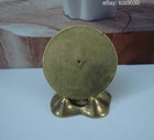 Vintage Set Of Solid Brass Disc Shape Incense Stick Holder Stand