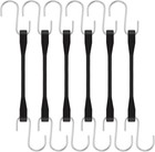 6 Inch Rubber Tie Down Straps W S Hooks Heavy Duty Bungee Cords 6 Pack